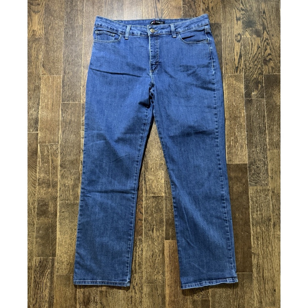 Lee Classic Fit Blue Jeans Women's Size 18 Medium Stretch Straight Leg High Rise
